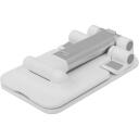 Sbox Mobilais telefons turētājs PS-09, 4''-10'', 140g, alumīnijs, plastmasa, silikons, balta/pelēka