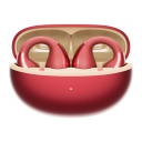 QCY Crossky Clip C30S TWS bezvadu atvērtas tipa austiņas Bluetooth 6.0 LDAC/AAC/SBC 10.8 mm dubultmagnētiskie draiveri līdz ~6 st ar austiņām un līdz ~40 st ar uzlādes futrāli ENC mikrofoni skārienvadība IPX5 ūdens izturība USB-C uzlāde sarkans