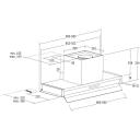 Cata Tvaika nosūcējs ARONA 60 X 02186311, 766 m&sup3;/h, 59.5 cm, Elektroniska, LED, Inox