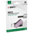 Emtec USB m&auml;lupulk ECMMD8GC352, 8GB, 15Mbps, 5Mbps, plastmass, telliskivi lilla/must