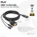Club3D Видео кабель HDMI на VGA CAC-1712 2м 28AWG, VGA (D-Sub) + 3.5mm, HDMI + Micro-USB, 1920 x 1080