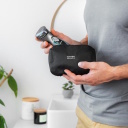 Electric rotary shaver with 3D head titanium coated blades and up to 40 min battery life PrecisionCare Titanium PerfectCut Black 4199 Cecotec