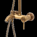 Dušas komplekts Retro bronza, FALA, 75838, 20 cm dušas galva, 1.5 m šļūtene