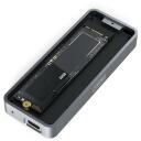 Digitus SDD cietā diska korpuss DA-71157, 20Gbps, USB-C 3.2, M.2 NVMe, alumīnijs, 1 x iek&scaron;ējais M.2 2230/2242/2260/2280