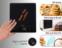 Kompakti un praktiski virtuves svari stikla platforma ar LED displeju 15 kg 1 g melni CR3175 Camry