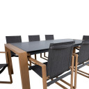 Dārza mēbeļu komplekts DUISBURG galds un 8 krēsli 77849
