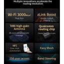 Zte Ruuter T3000 IDU, 4x10/100/1000 Mbit/s, 256 Wi-Fi kasutajat, WPA2/WPA3, 5 GHz, EasyMesh