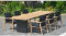 Aiamööblikomplekt ROYAL 8 tooliga (13258) 280x100xH76cm, lauaplaat: tiik, alumiiniumist jalad, värvus: hall