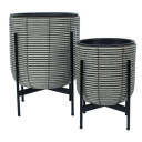 Puķu pods WICKER ar statīvu 30x30xH38cm, bē&scaron;s-pelēks 38105 Allit