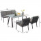 Комплект садовой мебели KAHLA стол, диван и 2 стула, серый 21186 HOME4YOU