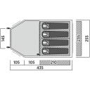 Easy Camp Палатка для семьи Hidra 4 120490, 9.5 кг, 435 см, 255 см, 180 см, 4 места, 1 вход, 1 тамбур, 3000 мм, 10000 мм