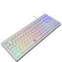 Baracuda Klaviatūra KRILL-W, 87 taustiņi, Tenkeyless, membrāna, Anti-Ghosting 19 pogas, USB 2.0, 1,5m, balta, Windows, Mac, Chrome