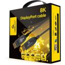 Gembird DisplayPort kabelis CC-DP8K-AOC-5M, 5 m, 7680 x 4320, 120 Hz, pluo&scaron;tinė optika, juodas, metaliniai jungtys