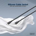 Digitus Silikona savienojuma kabelis, 0.5 m, AK-300341-005-S, 60W, 3A, 480 Mbps, melns, veidots, bez savērsuma, 25000+ locījumu