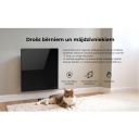 AENO Premium Eco Smart Quadro Wall Heater, 500W, 50x50 cm., Tempered glass, Infrared+convection heating type, LED display Plug type: Europe (E/F type), WHITE, Made in Poland