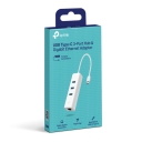 TP-Link UE330C USB-C 3-portų hub&rsquo;as ir gigabit Ethernet adapteris 3&times; USB-A 3.0 1&times; Gigabit Ethernet USB Type-C Balta