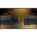 Smart premium-class infrared and convection heater up to 30m² 700W 11mm tempered glass panel with Wi-Fi 110×40×4 cm black AGH0002S Aeno