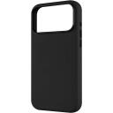 Fiksēts aizmugurējais vāciņ&scaron; iPhone 17 Pro Max FIXFLM2-1603-BK, &scaron;ķidrais silikons, melns, MagFlow