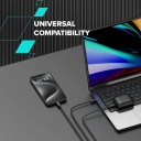 Compact wall charger with GaN technology 65 W total power 2×PD and 1×QC fast charging ports CU65ACC EU White CNS-CUW65ACC CANYON