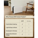 2200 W konvektsioonsoojendi kolme võimsusrežiimiga sobib 5–30 m² ruumidele valge CO2200LEDMAX Mill