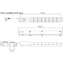 Lestar Pārsprieguma aizsargjosla LXARM 810 1966004468, 5m, 230V AC, 10A, 8 kontaktligzdas, slēdzis, 1U, melna