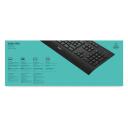Logitech klaviatuur K280E 920-005217 USB, QWERTY, must, 10 miljonit klahvivajutust, t&auml;issuuruses randme tugi, kaabel