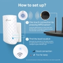 TP-Link RE190 AC750 Mesh Wi-Fi stiprintuvas/repeater 300 Mbps 2.4 GHz 433 Mbps 5 GHz 3 antenos Balta