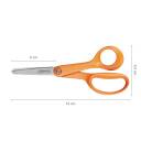 Bērnu šķēres, FISKARS, 1005166, 130 mm, labročiem, oranžas, droša noapaļota galu forma
