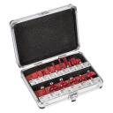Router bits 8mm, KREATOR, KRT060185, Shaft diameter: 8 mm, 15 pcs premium quality set