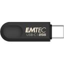 Emtec USB zibatmiņa ECMMD256GC28, 256GB, USB 3.2, 80Mbps, 20Mbps, melna, plastmasa