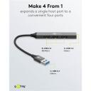 Goobay Slim 4-Port USB Hub 74456, 5 Gbit/s, heledhall