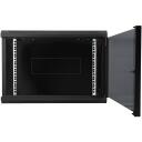 Digitus Sienas montāžas skapītis DN-19 12-U-EC-SW, 12U, 60cm, 45cm, 63.8cm, melns, priek&scaron;ējais atslēgas slēdzis