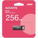 Adata USB atmintinė AROY-UR340-256GBK 256 GB, USB 3.2 Gen 1, skaitymo greitis 100 MB/s, juoda, be dangtelio, atspari vandeniui
