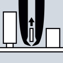 Precīzās elektriskās &scaron;ķēres, KNIPEX, 64 22 115, 3 mm grie&scaron;anas mala, 70 g, DIN ISO 9654 standarts