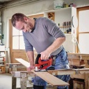 Bezvadu finierzāģis TC-JS 18 Li, EINHELL, 4321228, 2.5 Ah akumulators, precīzi griezumi, 3 koka un 2 metāla zāģa asmeņi, putekļu izpū&scaron;anas funkcija.