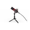 Endorfy Solum Streaming T Black PC mikrofon EY1B003, 24 bit, 48 kHz, 1.8 m, USB, statiiv, k&otilde;rvaklappide v&auml;ljund