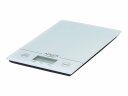 Kitchen scale with glass housing large LCD display and maximum load 5kg White AD3138w Adler