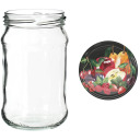 300ml twist off jar with coloured lid Ø66 - 6 pcs. BROWIN 132305, glass, 300ml