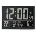 Muse Sienas Pulkstenis M-160 WMC, 42.1cm, 29cm, LCD, akumulators, datums, temperatūra, mitrums rādījums, sienas stiprinājums