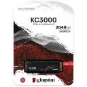 Kingston SSD KC3000 SKC3000D/2048G, 2048 GB, PCIe 4.0 NVMe M.2, lugemise kiirus 7000 MB/s, kirjutamise kiirus 7000 MB/s