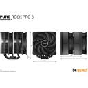 Be Quiet CPU кулер Pure Rock Pro 3 Black BK042, 2 вентилятора, 101.2 м&sup3;/ч, 34.8 дБ, 6 тепловых трубок