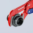 S-tipā cauruļu uzgriežņu atslēga, KNIPEX, 83 60 020, 2 3/4 collu (70 mm) diametrs, pa&scaron;bloķējo&scaron;a, izturīgas zobu virsmas