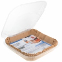 Universālas kvadrāta cep&scaron;anas papīra formas gaisa friteriem 100 gab 23&times;23&times;4.5 cm AD6733 Adler