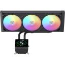 Gamemax protsessori vedelikjahutus GLACIER 360 LCD BK, 85.82 cfm, 800-2000 rpm, TDP kuni 330W, ARGB ventilaator