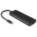 Lindy dokas 43358, 4K HDMI 60Hz, 2x USB 3.2, 1x USB-C, 1x RJ45, 1x SD, 100W PD, juoda