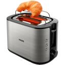Philips Тостер HD2650/90 Viva Collection, 950 W, 2 слота, Металл, Нержавеющая сталь, 8 уровней поджаривания, Функция разморозки