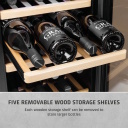 Wine cooler cabinet showcase 24 bottles compressor technology energy efficiency class G dimensions 48&times;86&times;43 cm black WineComfort 24 00644 Caso