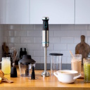 Hand blender 1200 W CrossBlades with a 4-blade titanium blade adjustable speed selector and Turbo mode XL shaft + 800 ml container Power TitanBlack 1200 XL 4290 Cecotec