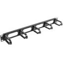 Lanberg Kaabli korraldaja 19" 1U T&uuml;&uuml;p B AK-1205-B, 1U, Must, Plastmass, 5 r&otilde;ngast