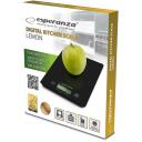 Esperanza Elektroniskie virtuves svari EKS002K, 5000g, 1g, 4 mērvienības, skārienpogas, melns, LCD displejs